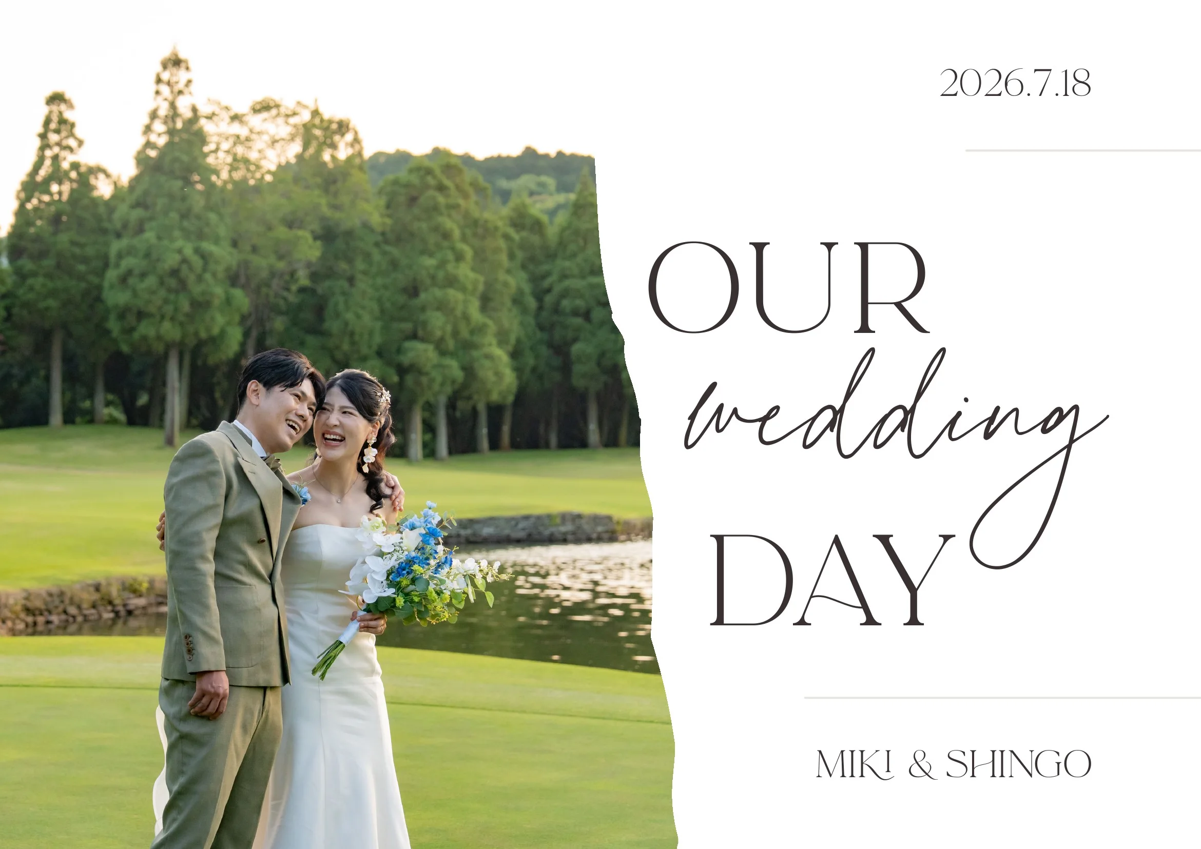 表紙：OUR WEDDING DAY 2026.7.18 MIKI & SHINGO